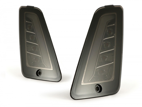 LED-Blinker-Set vorne+hinten - GASOLINA - Vespa GT/GTS/GTV/HPE 125-300 ccm (Bj. 2003-2022) - smoked